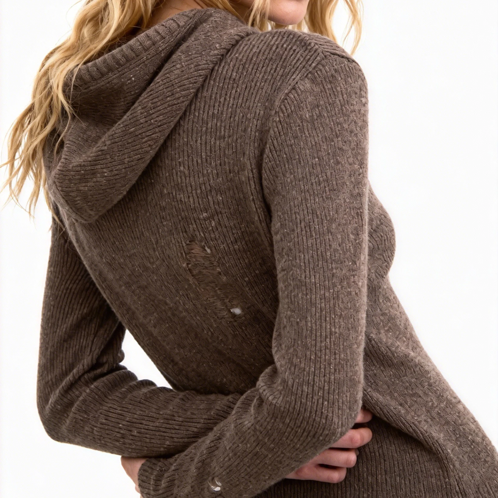 Basic Women's Long Sleeve Zip up Cardigan Casual Hooded Solid Color Slim Fit Knit Jacket for Fall Alternative Clothes
Basic Women's Long Sleeve Zip up Cardigan Casual Hooded Solid Color Slim Fit Knit Jacket for Fall Alternative Clothes