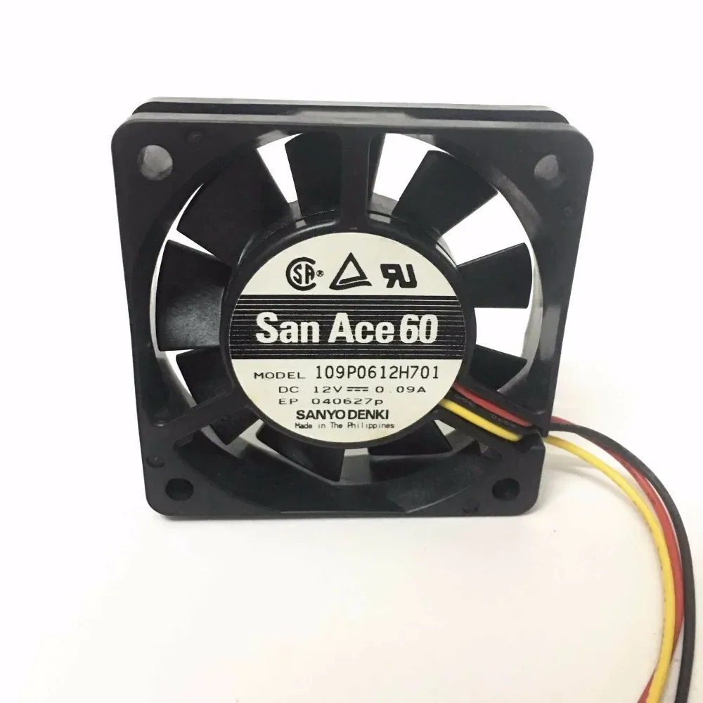 5PCS New Sanyo Denki 6015 60MM 109P0612H701 DC12V 0.09A 60*60*15MM Cooling fan For Server Computer case with 3wires
5PCS New Sanyo Denki 6015 60MM 109P0612H701 DC12V 0.09A 60*60*15MM Cooling fan For Server Computer case with 3wires