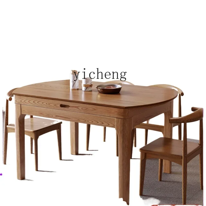 ZK Solid Wood Dining Table Square and round Dual-Use Household Dining Table Simple Multifunctional Retractable round Table
ZK Solid Wood Dining Table Square and round Dual-Use Household Dining Table Simple Multifunctional Retractable round Table