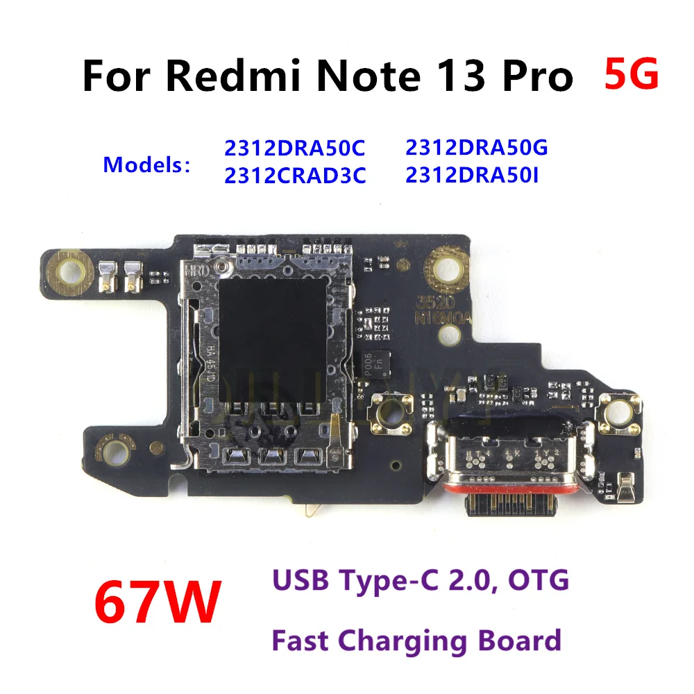Fast USB Charging Dock Board For Xiaomi Redmi Note 13 Pro 5G Charger Port Connector Flex Cable Mic SIM Reader Card Slot
Fast USB Charging Dock Board For Xiaomi Redmi Note 13 Pro 5G Charger Port Connector Flex Cable Mic SIM Reader Card Slot