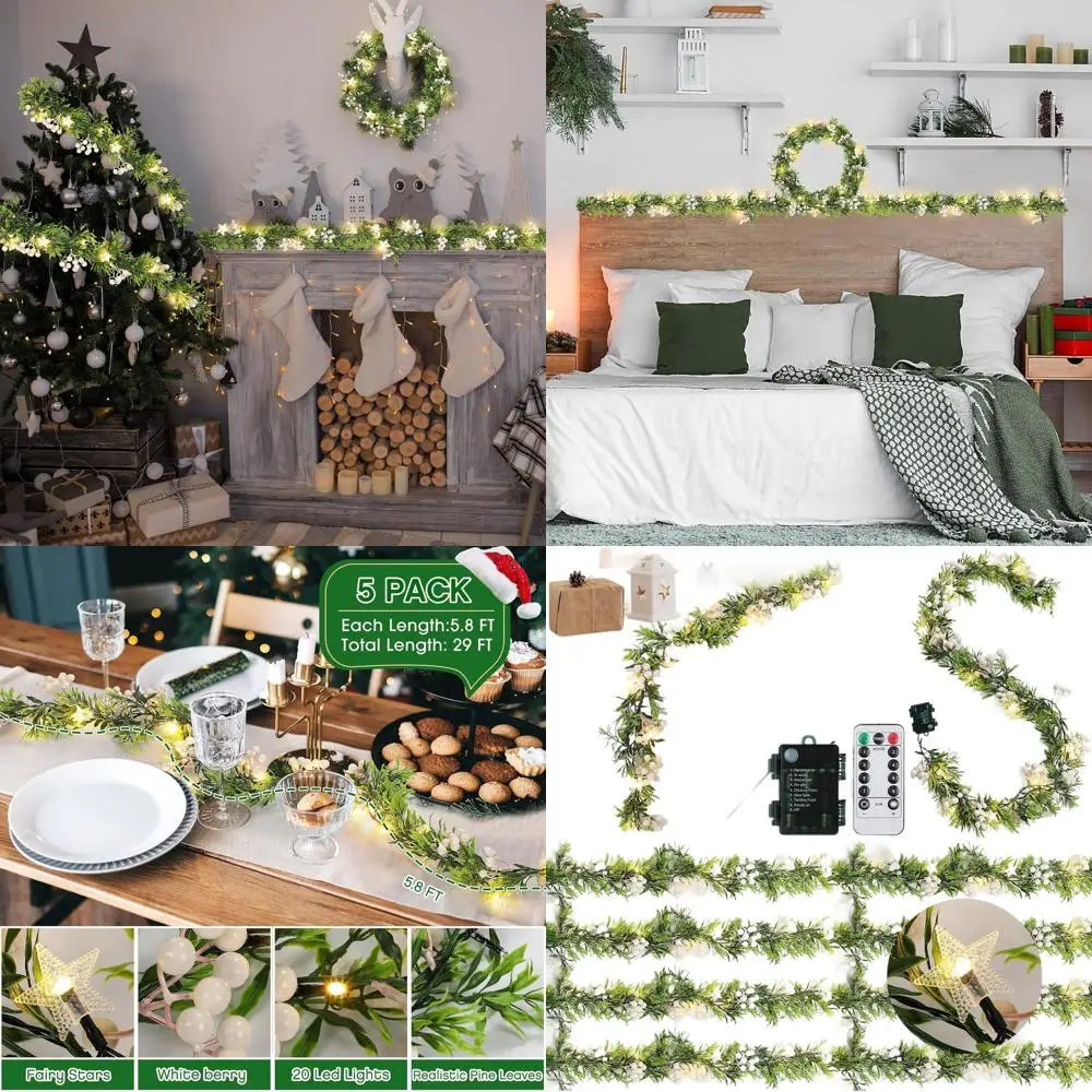 Рождественская гирлянда Holly Berry с питанием от 6 футов на батарейках, 20 светодиодов, со звездными огнями и 8 режимами дистанционного управления, белая ягода
Рождественская гирлянда Holly Berry с питанием от 6 футов на батарейках, 20 светодиодов, со звездными огнями и 8 режимами дистанционного управления, белая ягода