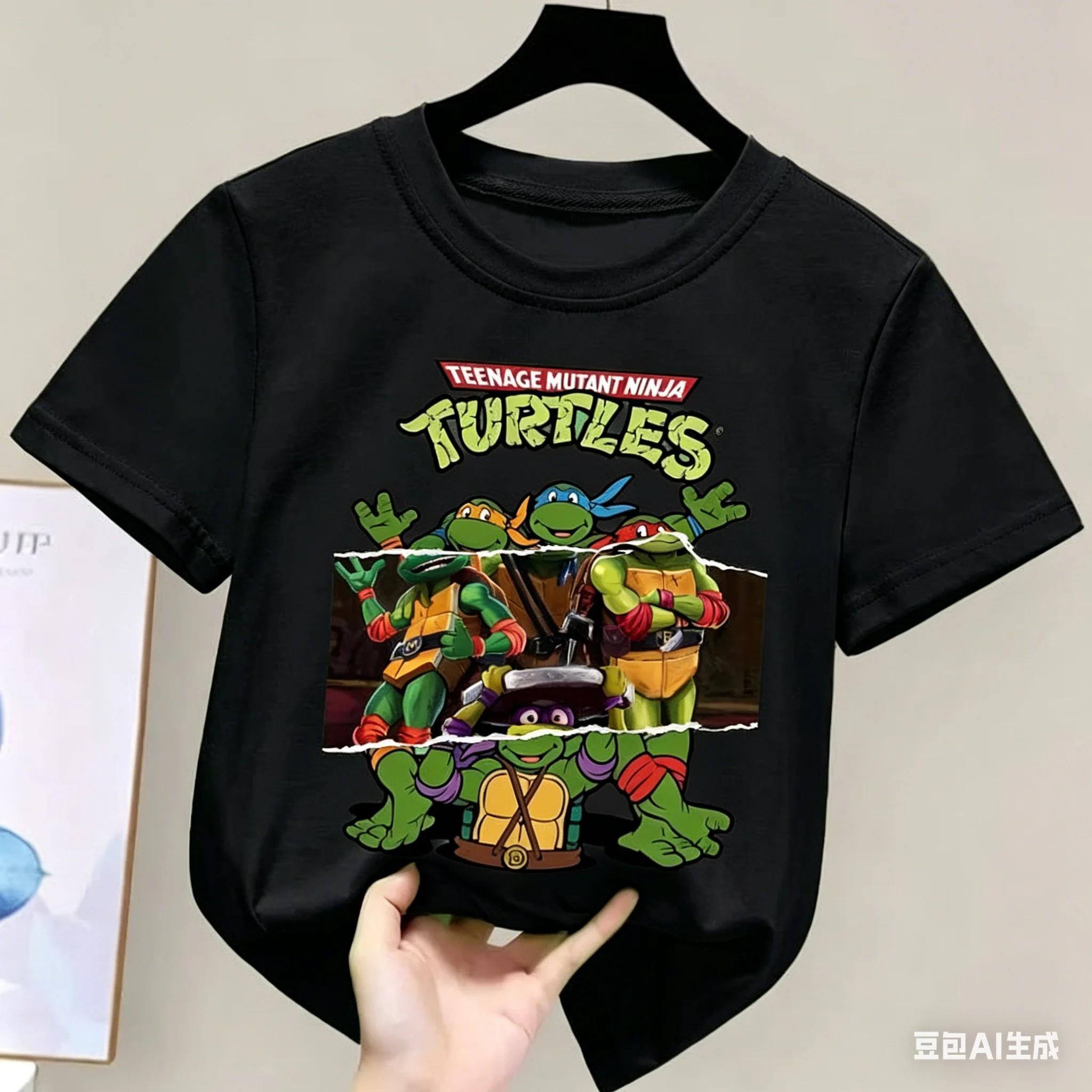 Male and Female Anime Ninja Turtles Pattern T-shirt Funny Cartoon Print Casual Short Sleeved Children's Harajuku Street Wear
Male and Female Anime Ninja Turtles Pattern T-shirt Funny Cartoon Print Casual Short Sleeved Children's Harajuku Street Wear