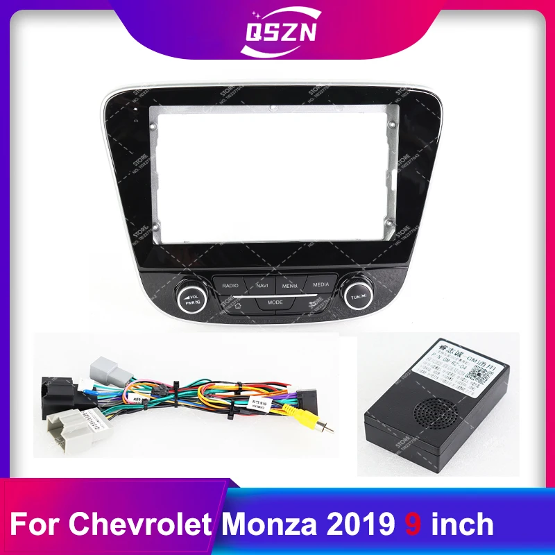 9 inch 2Din Car DVD Frame Audio Fitting Adaptor Dash Trim Kits Facia Panel For Chevrolet Monza 2019 With Cable Canbus Box
9 inch 2Din Car DVD Frame Audio Fitting Adaptor Dash Trim Kits Facia Panel For Chevrolet Monza 2019 With Cable Canbus Box