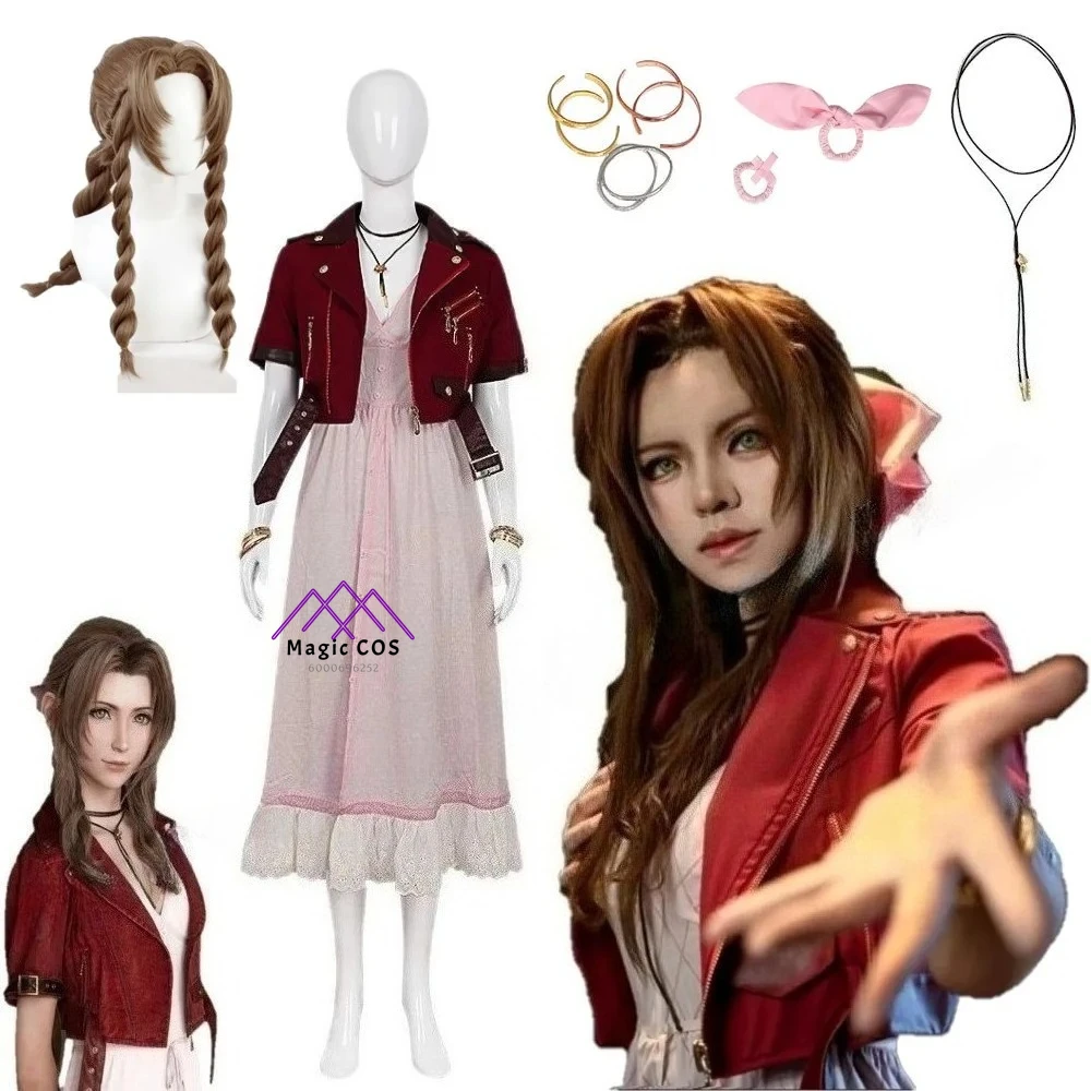 Game Final Fantasy VII Cosplay FF7 Aerith Gainsborough Cosplay Costume Aerith Jacket Coat Dress Full Set Halloween Party Outfits
Game Final Fantasy VII Cosplay FF7 Aerith Gainsborough Cosplay Costume Aerith Jacket Coat Dress Full Set Halloween Party Outfits