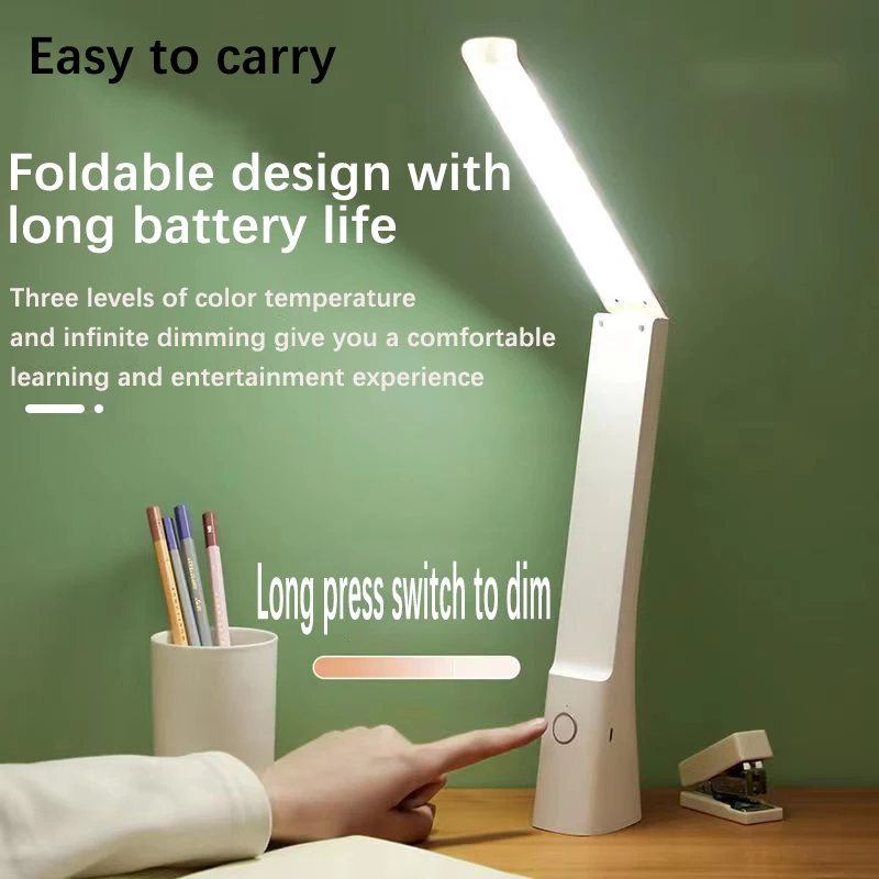 LED Portable Folding Three-color Eye Protection Desk Lamp Touch Switch Adjustable Brightness USB Charging Reading Desk Lamp
LED Portable Folding Three-color Eye Protection Desk Lamp Touch Switch Adjustable Brightness USB Charging Reading Desk Lamp