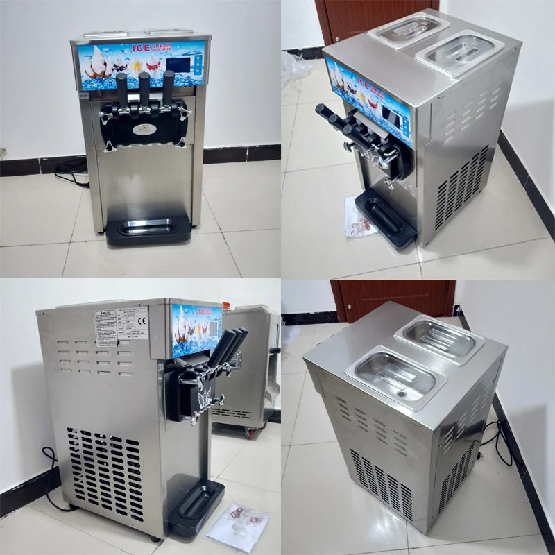 Soft Ice Cream Machines Commercial Sorbet Coolers Tricolor Desktop Sweet Cone Freezing Equipment Vending Machine
Soft Ice Cream Machines Commercial Sorbet Coolers Tricolor Desktop Sweet Cone Freezing Equipment Vending Machine