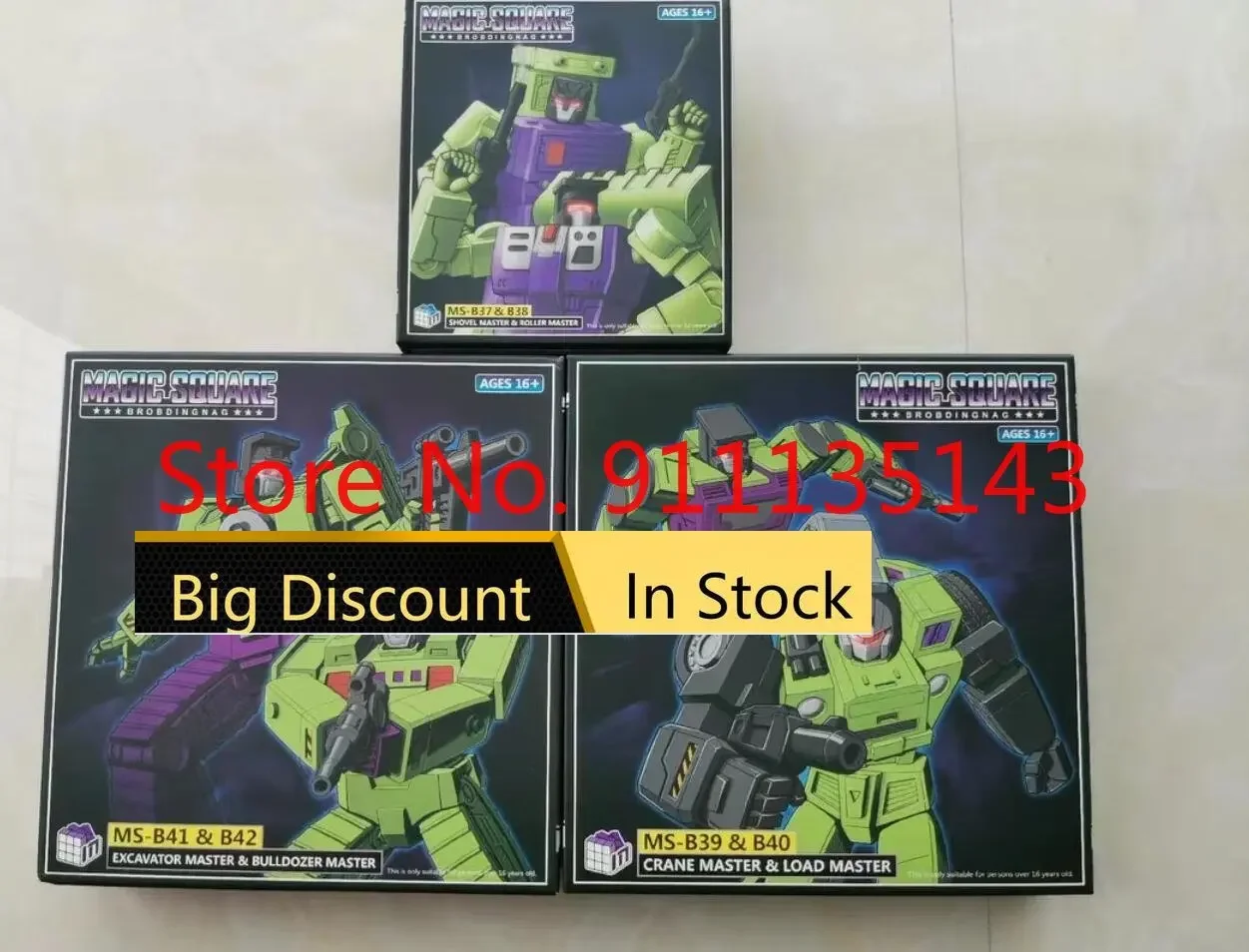 Magic Square Devastator Ms-B37 + Ms-B38 Ms-B39 + Ms-B40 Ms-B41 + Ms-B42 First Version Set In Stock
Magic Square Devastator Ms-B37 + Ms-B38 Ms-B39 + Ms-B40 Ms-B41 + Ms-B42 First Version Set In Stock