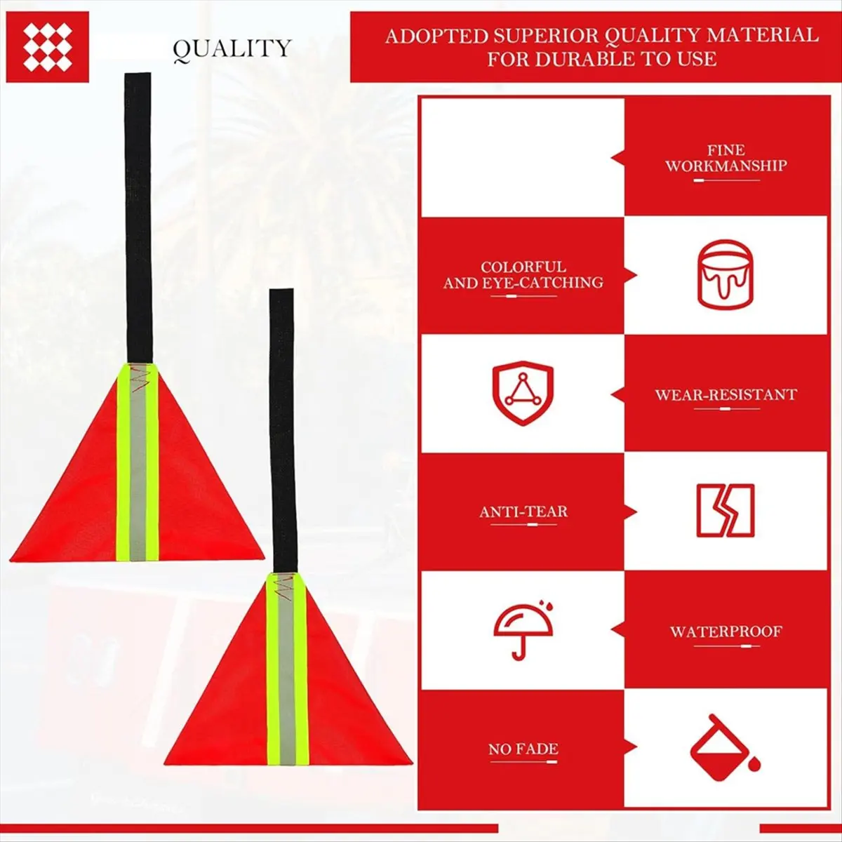 4 шт. красный фаркопный флаг, светоотражающий предупреждающий красный флаг для каяка для грузовиков, знаки безопасности, комплект предупреждения для прицепа
4 шт. красный фаркопный флаг, светоотражающий предупреждающий красный флаг для каяка для грузовиков, знаки безопасности, комплект предупреждения для прицепа