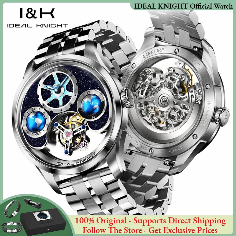 IDEAL KNIGHT 6808 Tourbillon Automatic Mechanical Men Watch Luxury Brand Blue Balloon Limited Edition Multi functional Men Watch
IDEAL KNIGHT 6808 Tourbillon Automatic Mechanical Men Watch Luxury Brand Blue Balloon Limited Edition Multi functional Men Watch
