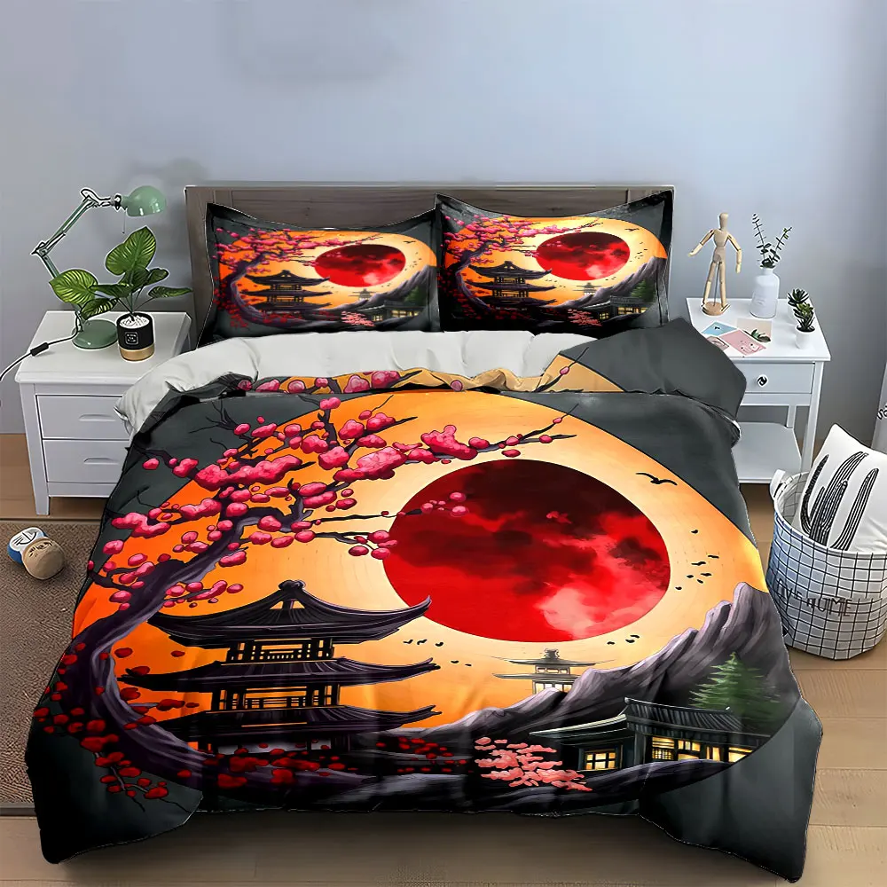 Japanese Landscape Art Decor Set Bedding Set with 1 Duvet Cover 2 Pillowcases Single Double King Queen, Gift
Japanese Landscape Art Decor Set Bedding Set with 1 Duvet Cover 2 Pillowcases Single Double King Queen, Gift