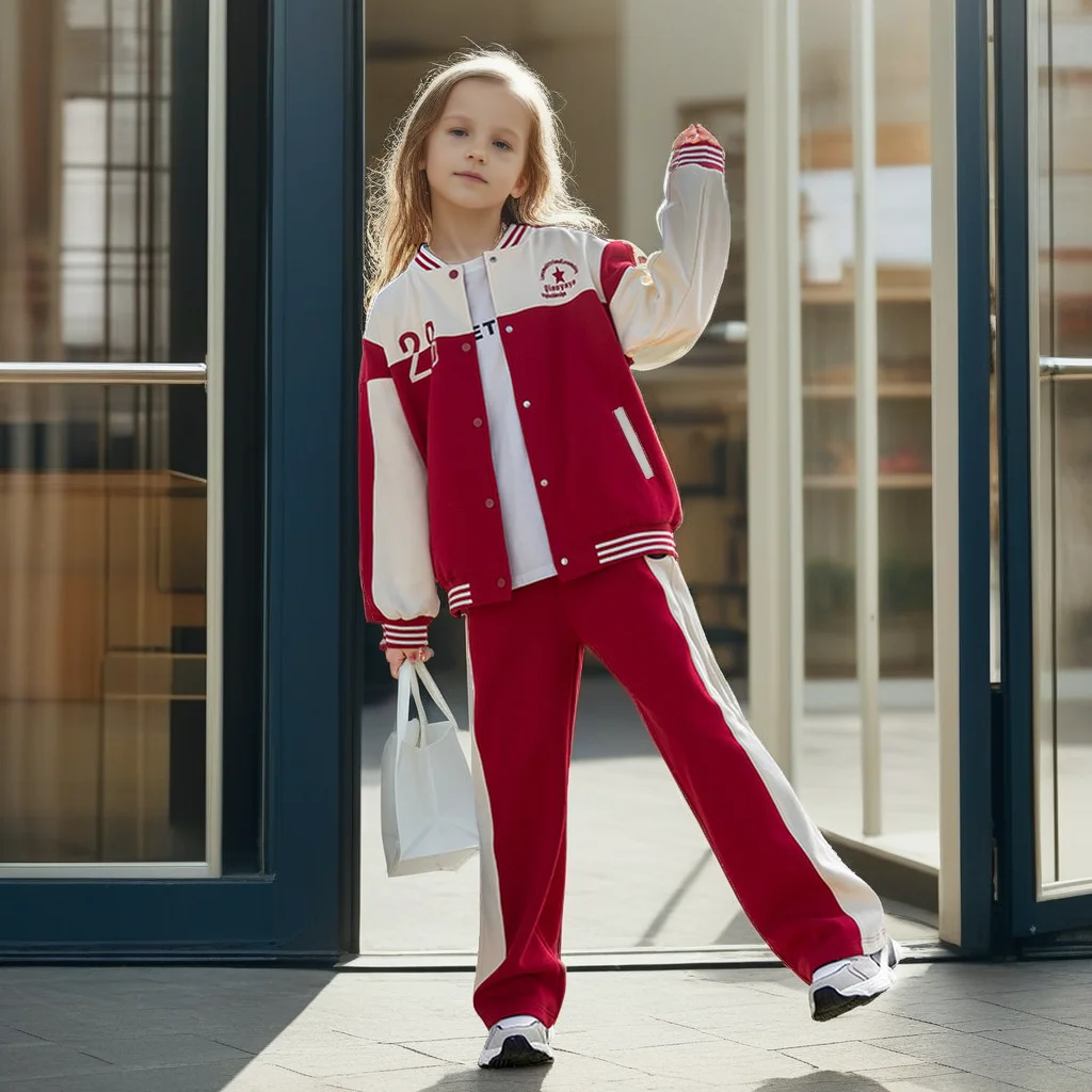 Teen School Girls Tracksuit Baseball Jacket Pants 2025 Fall Stylish 2-Piece Outfits Set for Kids 13 14 Years Children Sportswear
Teen School Girls Tracksuit Baseball Jacket Pants 2025 Fall Stylish 2-Piece Outfits Set for Kids 13 14 Years Children Sportswear
