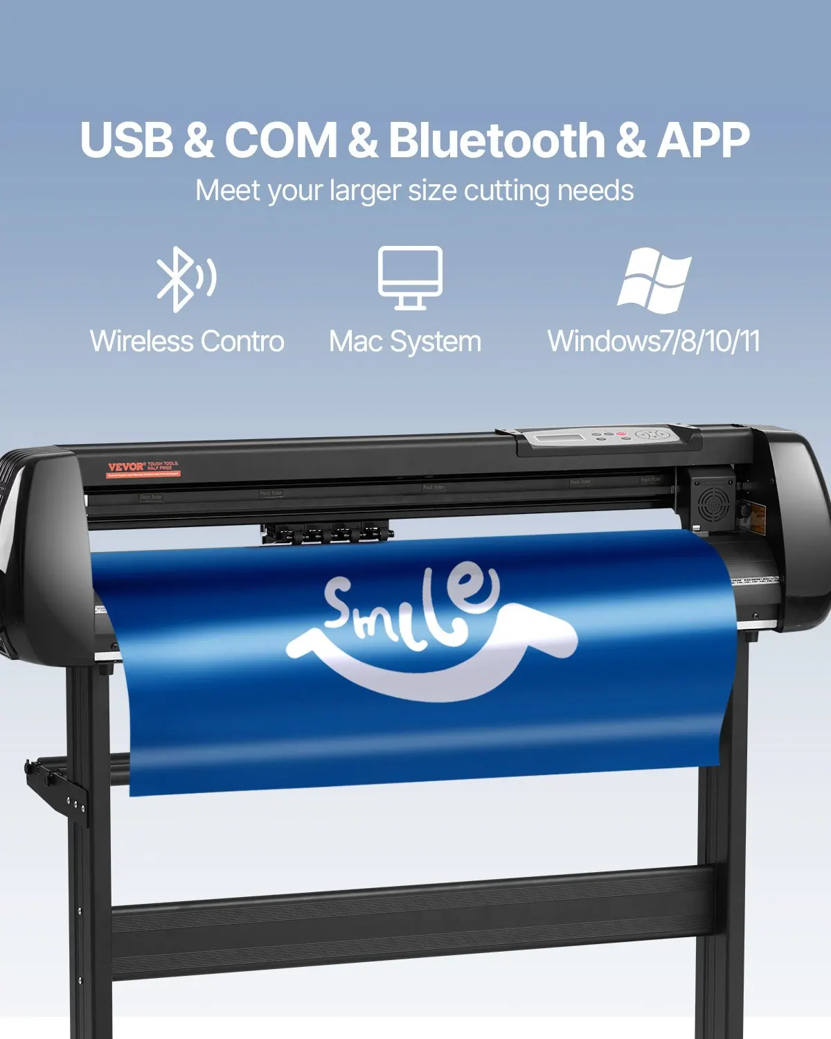 Vinyl Cutter Machine, 34in Offline Bluetooth Cutting Plotter Machine, 400in/10m Steel Roller Shaft Adjustable Speed Force,
Vinyl Cutter Machine, 34in Offline Bluetooth Cutting Plotter Machine, 400in/10m Steel Roller Shaft Adjustable Speed Force,