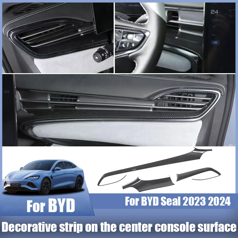 Для BYD Seal 2023 2024, модификация салона автомобиля, декоративная полоса на поверхности центральной консоли, автомобиль с левым рулем
Для BYD Seal 2023 2024, модификация салона автомобиля, декоративная полоса на поверхности центральной консоли, автомобиль с левым рулем