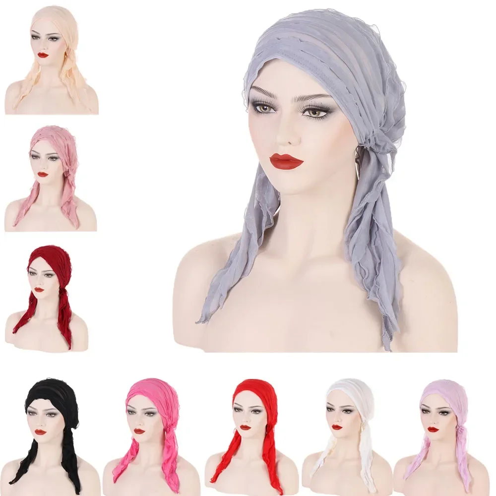 Muslim Pre-Tied Bandana Scarf Hijab Chemo Beanies Bonnet Caps Strech Women Turbante Inner Hat Headscarf Cancer Hair Accessories
Muslim Pre-Tied Bandana Scarf Hijab Chemo Beanies Bonnet Caps Strech Women Turbante Inner Hat Headscarf Cancer Hair Accessories