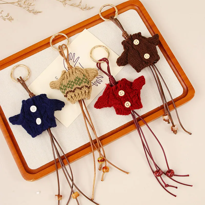 Vintage Sweater Bag Charm Fashionable Creative Keychain Accessory Mini Knitted Sweater Beaded Charm Exquisite And Versatile Gift
Vintage Sweater Bag Charm Fashionable Creative Keychain Accessory Mini Knitted Sweater Beaded Charm Exquisite And Versatile Gift