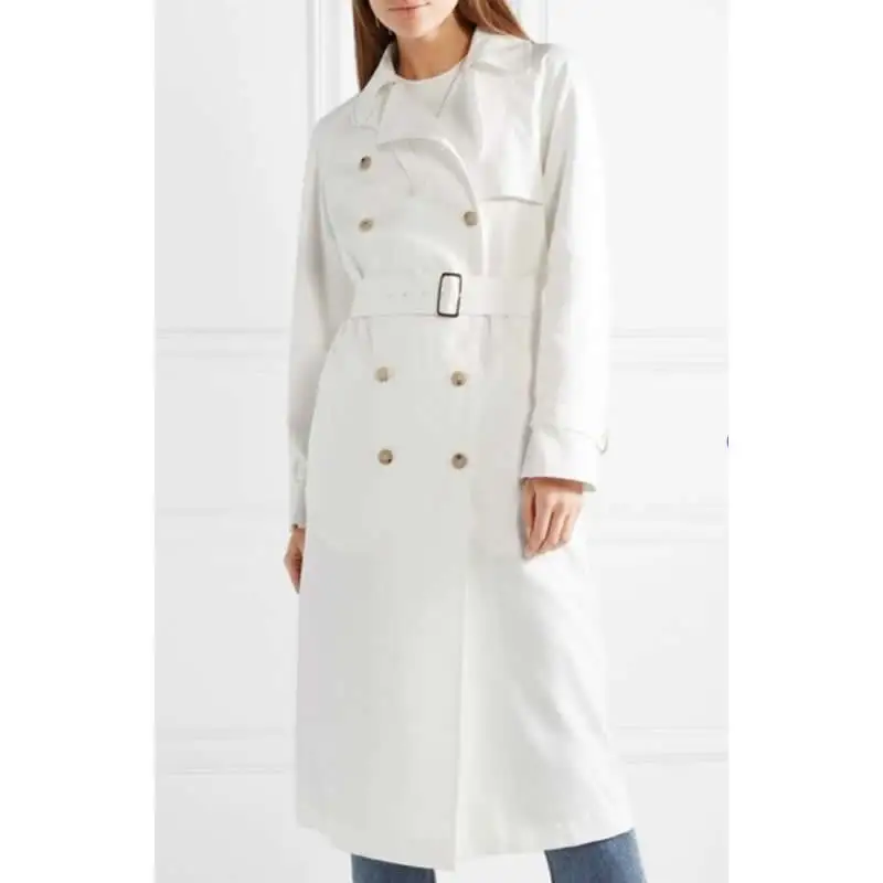 White Solid Women Double Breasted Coat Fashion Turn-Down Collar Long Sleeve Trench coat With Belt
White Solid Women Double Breasted Coat Fashion Turn-Down Collar Long Sleeve Trench coat With Belt