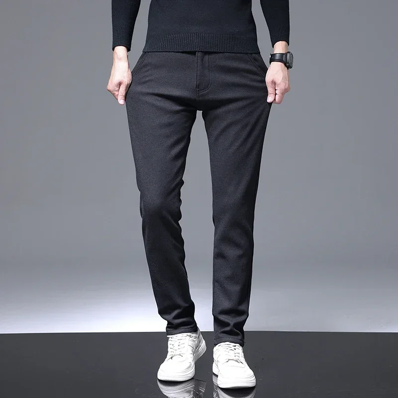 Autumn New Cotton Men's Slim Fit Straight Pants Business Fashion Elasticity Casual Trousers Classic Black Gray Male Clothes
Autumn New Cotton Men's Slim Fit Straight Pants Business Fashion Elasticity Casual Trousers Classic Black Gray Male Clothes