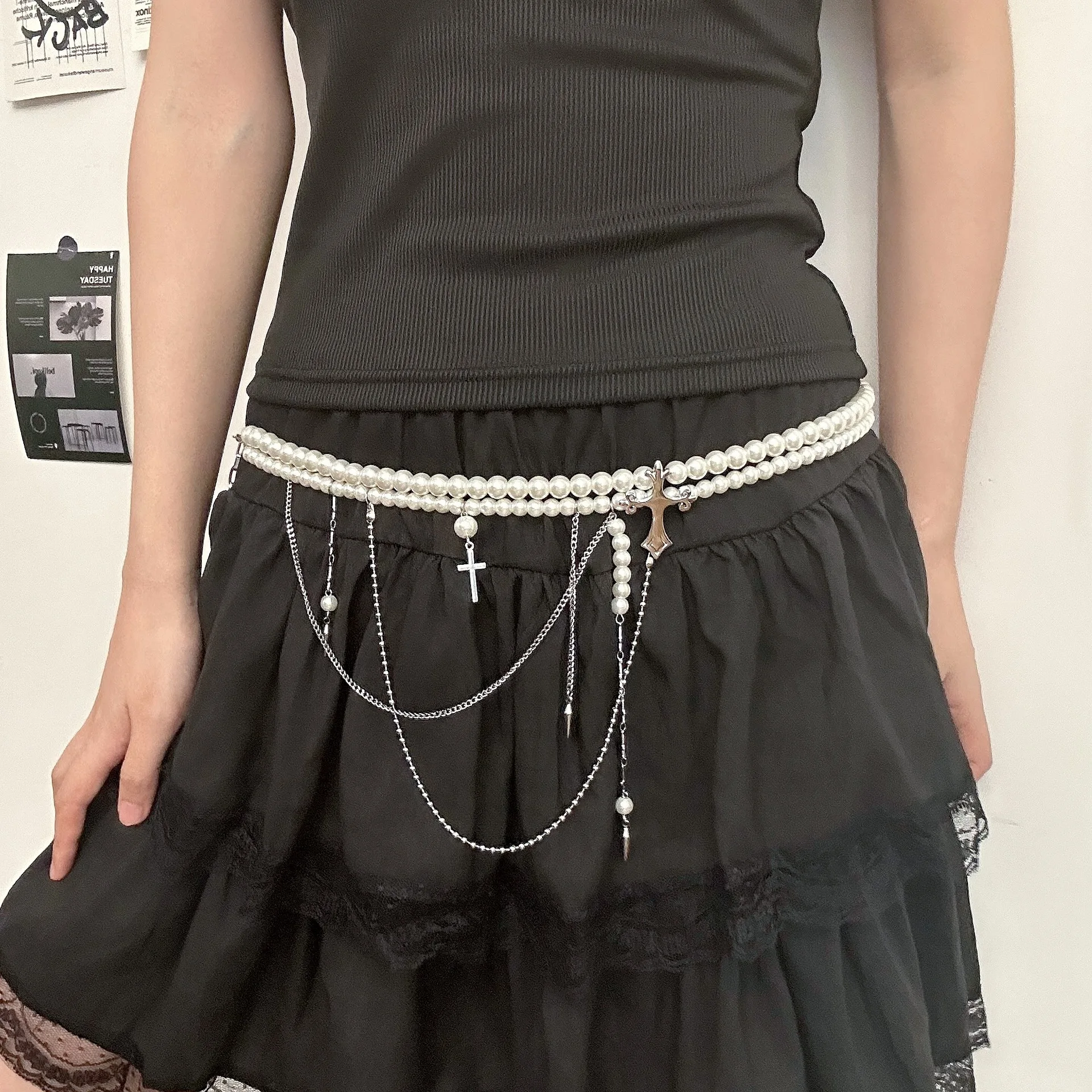 Поясная цепочка Sweet Punk - многострочный ремень, элегантный аксессуар для вечеринки, пояс с жемчужной бахромой, готические украшения для тела в стиле бохо для платья
Поясная цепочка Sweet Punk - многострочный ремень, элегантный аксессуар для вечеринки, пояс с жемчужной бахромой, готические украшения для тела в стиле бохо для платья