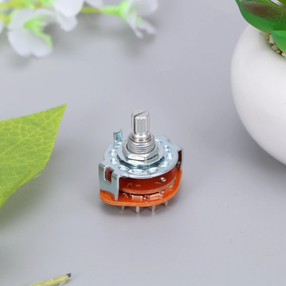Electric Guitar Potentiometer Switch 3-Pole 4-Position Rotary 3P4T Replacement Part For Guitar Amplifier Instrument
Electric Guitar Potentiometer Switch 3-Pole 4-Position Rotary 3P4T Replacement Part For Guitar Amplifier Instrument