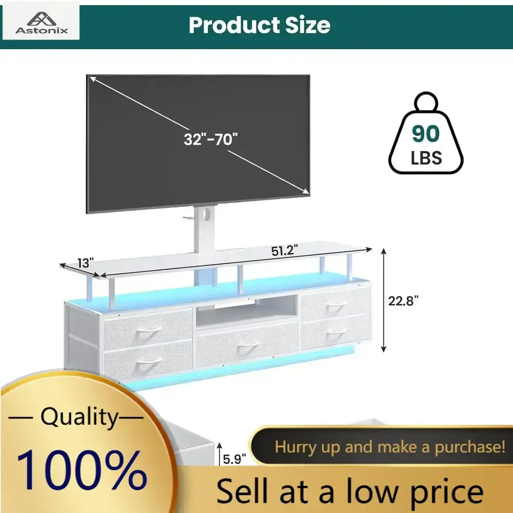 BestsellerBestsellerWhite 51.2 TV Stand with Power Outlets, Storage for 45-70 Inch LED TVs, Entertainment Center
BestsellerBestsellerWhite 51.2 TV Stand with Power Outlets, Storage for 45-70 Inch LED TVs, Entertainment Center
