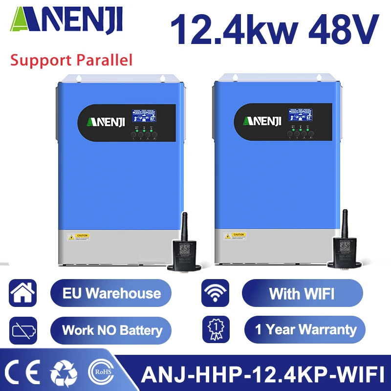 12.4KW 48V MPPT Solar Inverter 2*6200W Parallel MPPT 120A Pure Sine Wave Solar Charger 220V/230V Off-Grid Solar Inverter
12.4KW 48V MPPT Solar Inverter 2*6200W Parallel MPPT 120A Pure Sine Wave Solar Charger 220V/230V Off-Grid Solar Inverter