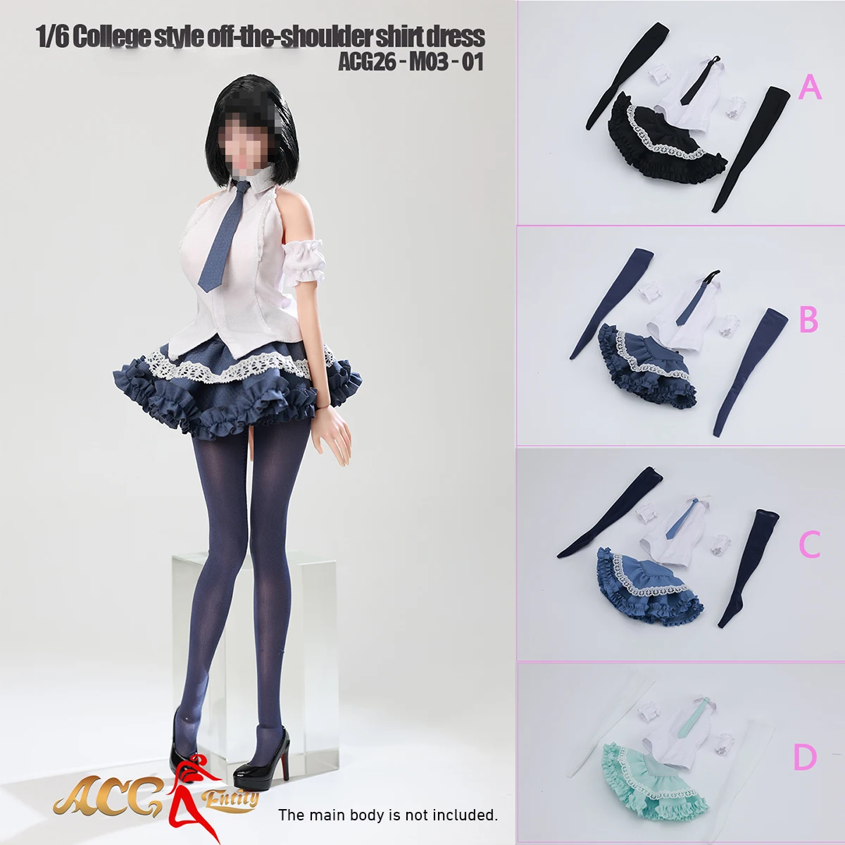 HIPLAY JIAOUDOLL Off-Shoulder Shirt and Skirt Set Doll Clothes Outfit Accessory Fit 1/6 Scale Action Figures
HIPLAY JIAOUDOLL Off-Shoulder Shirt and Skirt Set Doll Clothes Outfit Accessory Fit 1/6 Scale Action Figures