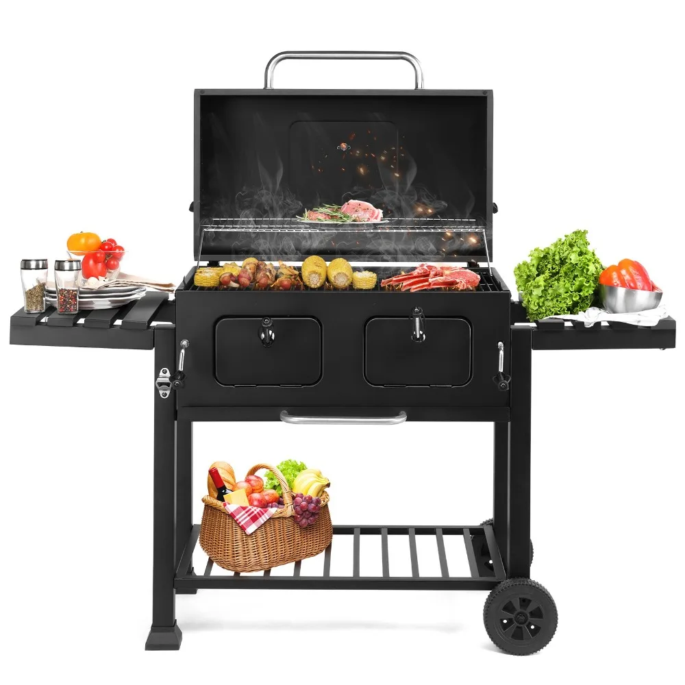 Two-doors Heavy-Duty Oversize Charcoal Outdoor Cooking BBQ Gril Garden Liftable
Two-doors Heavy-Duty Oversize Charcoal Outdoor Cooking BBQ Gril Garden Liftable