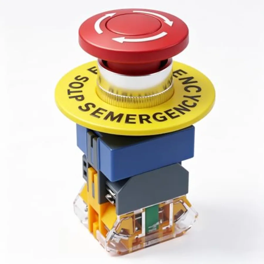 22mm 110/120V LED Light Red Mushroom Emergency Stop Push Button Switch Illuminated Shut Off Estop Button 1 NC 1 NO 440V 10A, LA
22mm 110/120V LED Light Red Mushroom Emergency Stop Push Button Switch Illuminated Shut Off Estop Button 1 NC 1 NO 440V 10A, LA