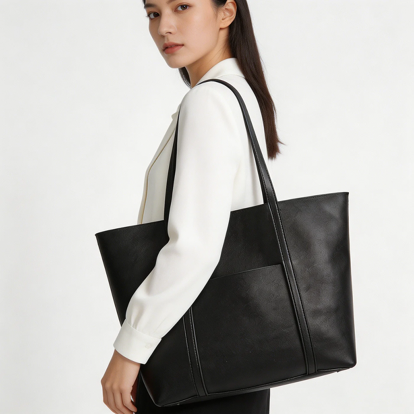 Women PU Leather Tote Bag Large Capacity Shoulder Handbag Black Brown Casual Commuter Work Shopping Daily Bag
Women PU Leather Tote Bag Large Capacity Shoulder Handbag Black Brown Casual Commuter Work Shopping Daily Bag