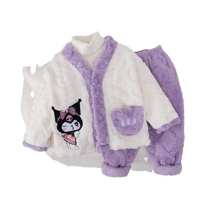 Hot Sanrio Kuromi Pajamas Two-Piece Set Girl Winter Flannel Keep Warm Tops Pants Child Kawaii Anime Cartoon New Casual Homewear
Hot Sanrio Kuromi Pajamas Two-Piece Set Girl Winter Flannel Keep Warm Tops Pants Child Kawaii Anime Cartoon New Casual Homewear