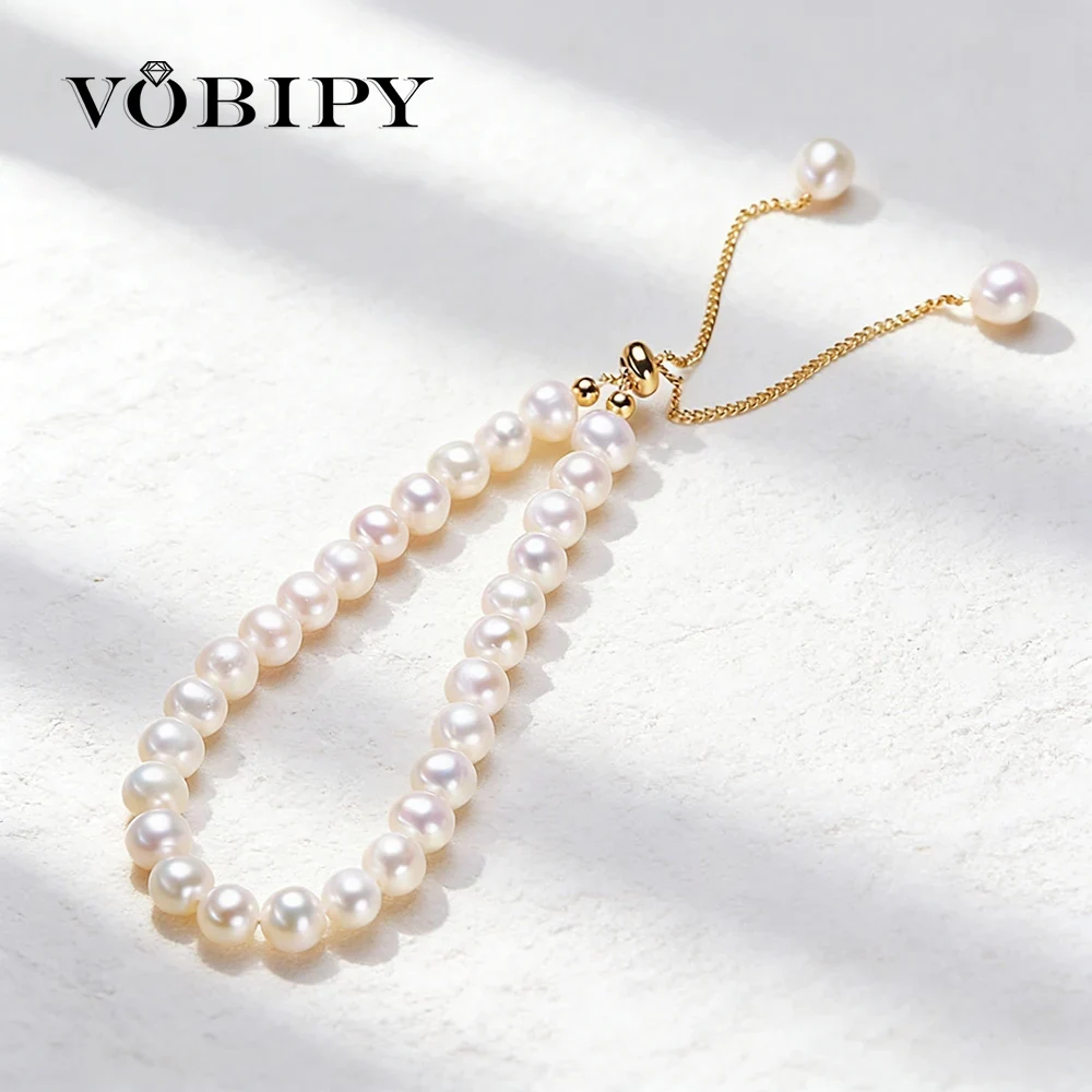VOBIPY Slider Beaded Bracelet for Women Girl Natural Freshwater Pearl Bracelet Jewelry Adjustable Gift for Wedding Daily Party
VOBIPY Slider Beaded Bracelet for Women Girl Natural Freshwater Pearl Bracelet Jewelry Adjustable Gift for Wedding Daily Party