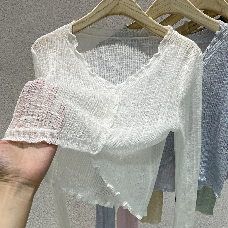 Ice Silk Sun Protection Knitted Cardigan Women's Thin Hollow out Small Shoulder Bared Summer Outerwear Overalls V-Neck Long S...
Ice Silk Sun Protection Knitted Cardigan Women's Thin Hollow out Small Shoulder Bared Summer Outerwear Overalls V-Neck Long S...