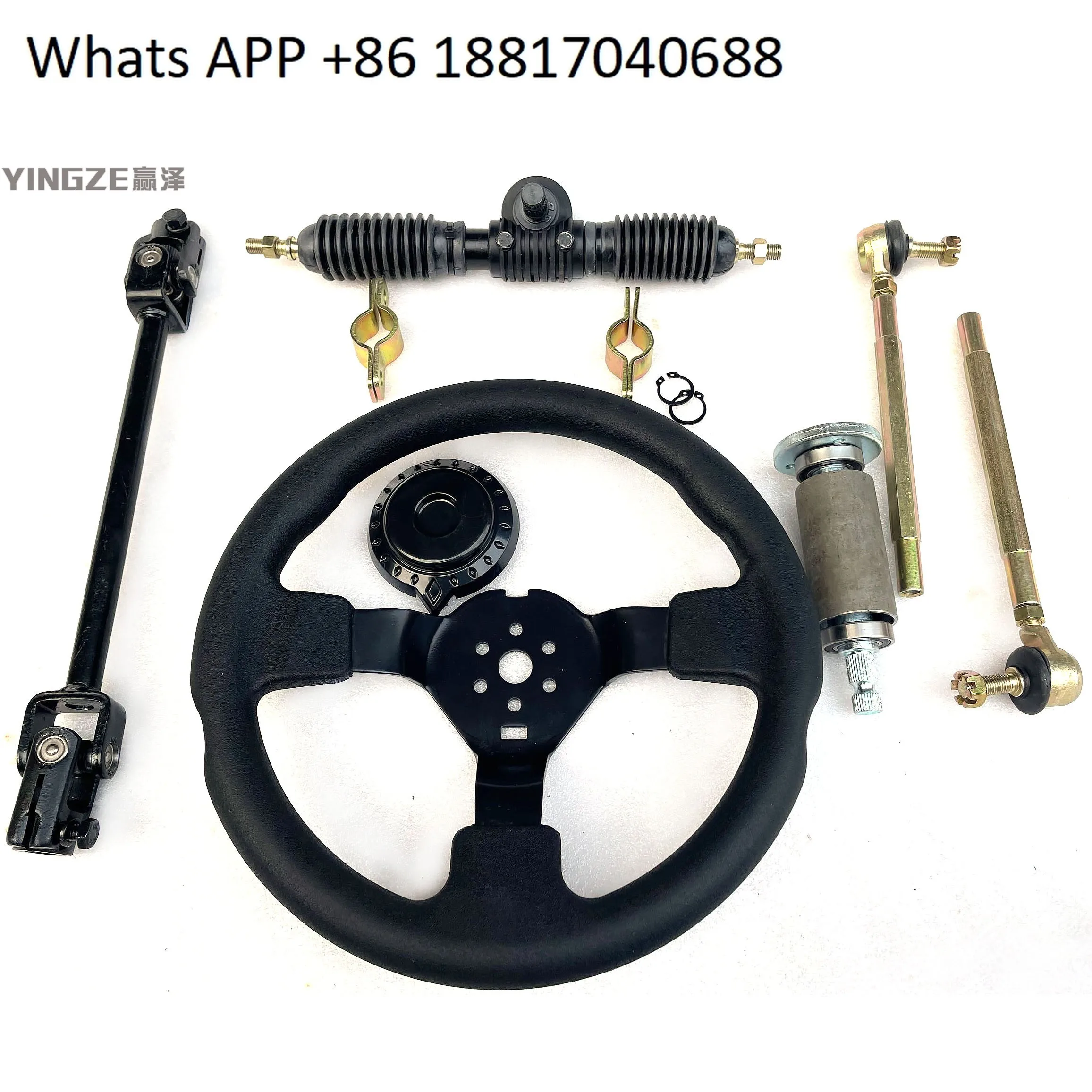 Homemade four-wheel electric motorcycle kart accessories 32-42CM steering machine steering wheel tie rod ball head
Homemade four-wheel electric motorcycle kart accessories 32-42CM steering machine steering wheel tie rod ball head