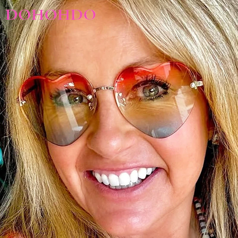Y2K Fashion Designer Heart Rimless Sunglasses For Women Metal Trendy Female Sun Glasses Party Travel Lovely Shades Eyewear UV400
Y2K Fashion Designer Heart Rimless Sunglasses For Women Metal Trendy Female Sun Glasses Party Travel Lovely Shades Eyewear UV400