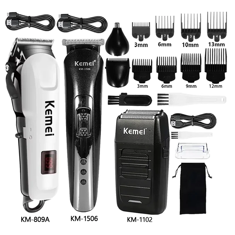 Kemei Hair Clipper for Men Km-809A Km-1506 Km-1102 Profession Hair Trimmer Electric Beard Trimmer for Men's Hair Cutter Machine
Kemei Hair Clipper for Men Km-809A Km-1506 Km-1102 Profession Hair Trimmer Electric Beard Trimmer for Men's Hair Cutter Machine