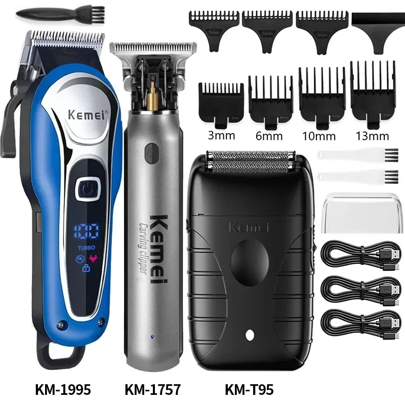Kemei Hair Clipper Km-1995 Km-1757 Km-T95 Barber Blading Hair Cutting Machine Clipper Grooming Cordless Rechargeable Shaver
Kemei Hair Clipper Km-1995 Km-1757 Km-T95 Barber Blading Hair Cutting Machine Clipper Grooming Cordless Rechargeable Shaver