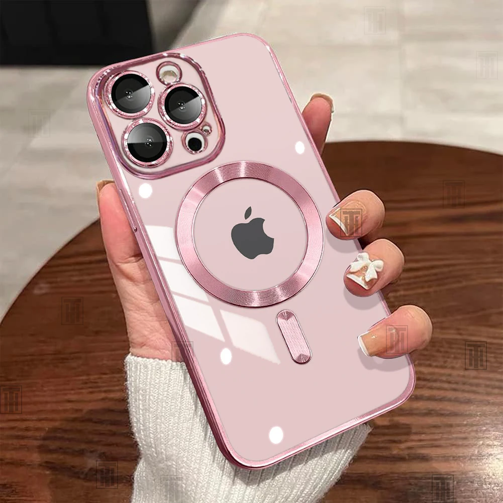 Plating Soft Lens Film Protect Transparent Case For iPhone 16E 16 15 14 13 12 11 Pro Max Plus Magsafe Magnetic Charging Cover
Plating Soft Lens Film Protect Transparent Case For iPhone 16E 16 15 14 13 12 11 Pro Max Plus Magsafe Magnetic Charging Cover