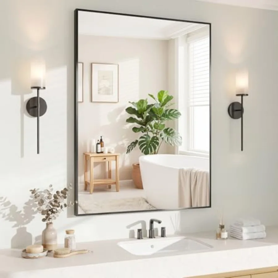 Mirrors for Wall 24x36 Inch Bathroom Mirror Rectangular Wall Mirror for Living Room Bedroom Bathroom Hangs Horizontally or Vert
Mirrors for Wall 24x36 Inch Bathroom Mirror Rectangular Wall Mirror for Living Room Bedroom Bathroom Hangs Horizontally or Vert