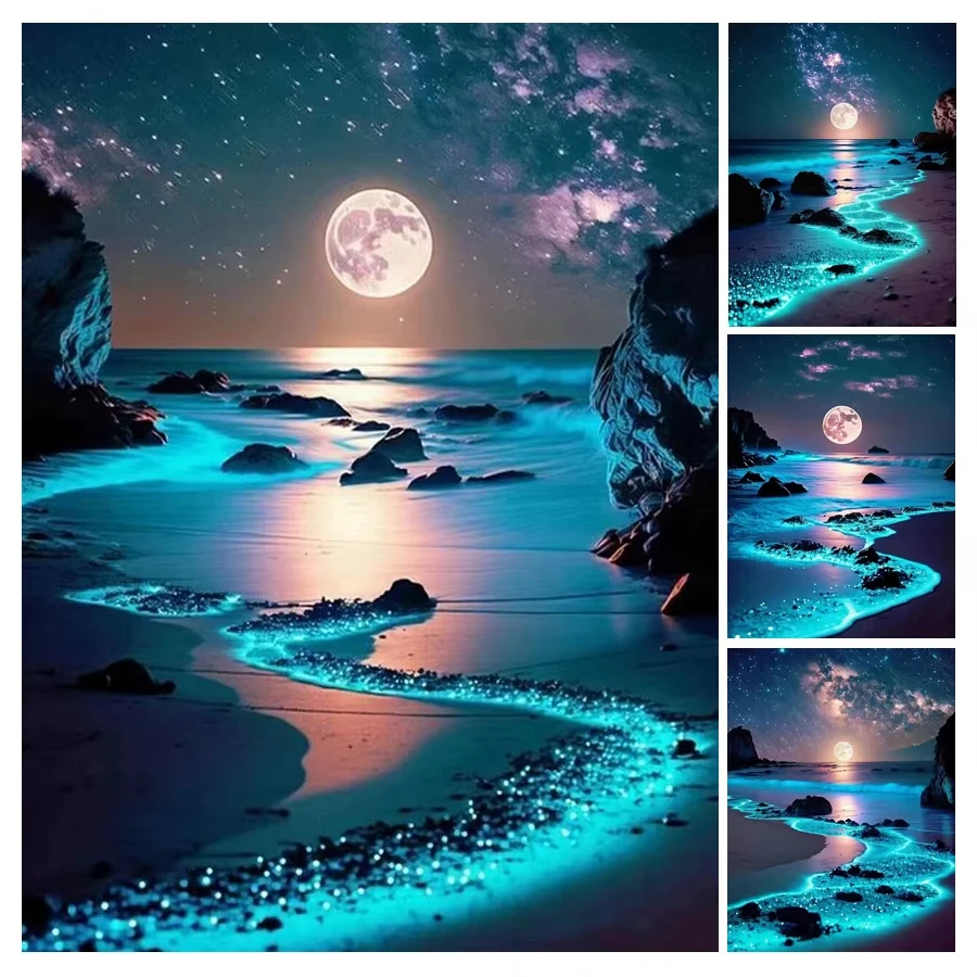 1PC frameless Diy 5D Diamond Painting Moonlight Sea Scenery Full Rhinestone Arts Mosaic Embroidery Night Landscape Wall Decor FG
1PC frameless Diy 5D Diamond Painting Moonlight Sea Scenery Full Rhinestone Arts Mosaic Embroidery Night Landscape Wall Decor FG