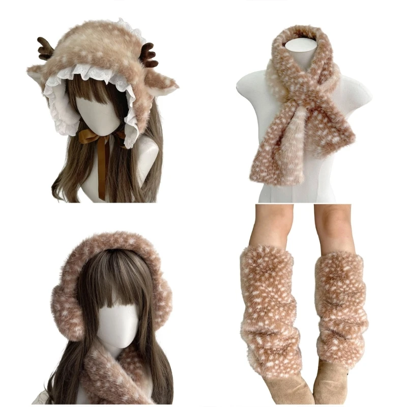 50LE Warm Reindeer Theme Christmas Hairband Scarf Earmuffs Leg Sleeves Winter Gear
50LE Warm Reindeer Theme Christmas Hairband Scarf Earmuffs Leg Sleeves Winter Gear