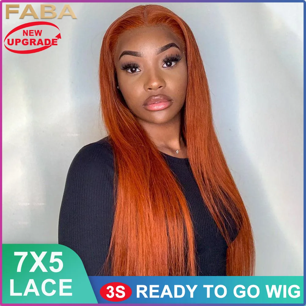FABA Hair Glueless Wigs Human Hair 7x5 Wear and Go Glueless Wigs Pre Plucked with Baby Hair 133 Ginger Orange Straight Wigs
FABA Hair Glueless Wigs Human Hair 7x5 Wear and Go Glueless Wigs Pre Plucked with Baby Hair 133 Ginger Orange Straight Wigs