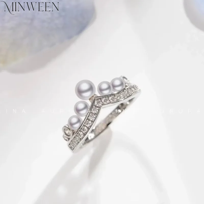 High quality natural freshwater pearls ring with 925 sterling silver for women
High quality natural freshwater pearls ring with 925 sterling silver for women