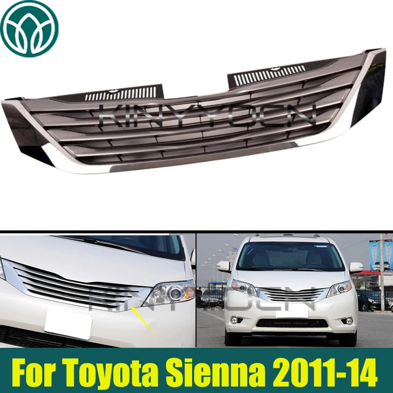 Хромированная решетка переднего бампера, сетка для Toyota Sienna 2011-2014, решетка переднего бампера, маска, решетка радиатора
Хромированная решетка переднего бампера, сетка для Toyota Sienna 2011-2014, решетка переднего бампера, маска, решетка радиатора