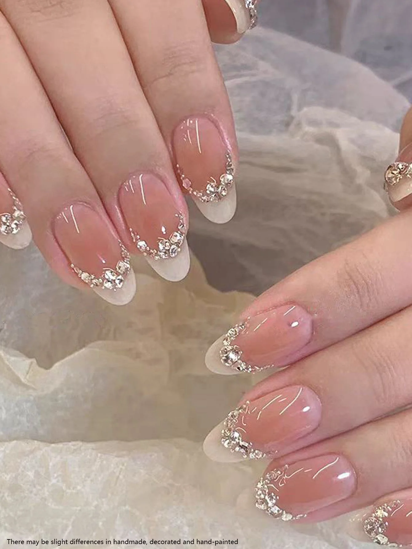 10Pcs Handmade Nail Art, Pink White French Flash Rhinestone Nail Art, Daily High-End Sweet Nail Art, Cute Creative Nail Art,
10Pcs Handmade Nail Art, Pink White French Flash Rhinestone Nail Art, Daily High-End Sweet Nail Art, Cute Creative Nail Art,