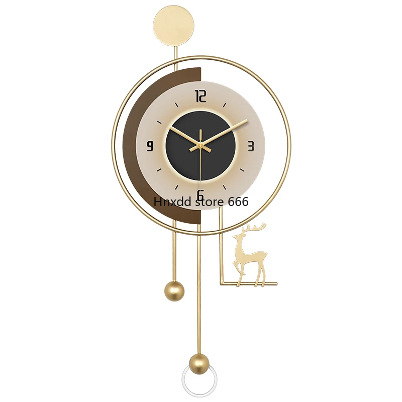 Dining room decoration clock wall light luxury clock silent bedroom 
Dining room decoration clock wall light luxury clock silent bedroom