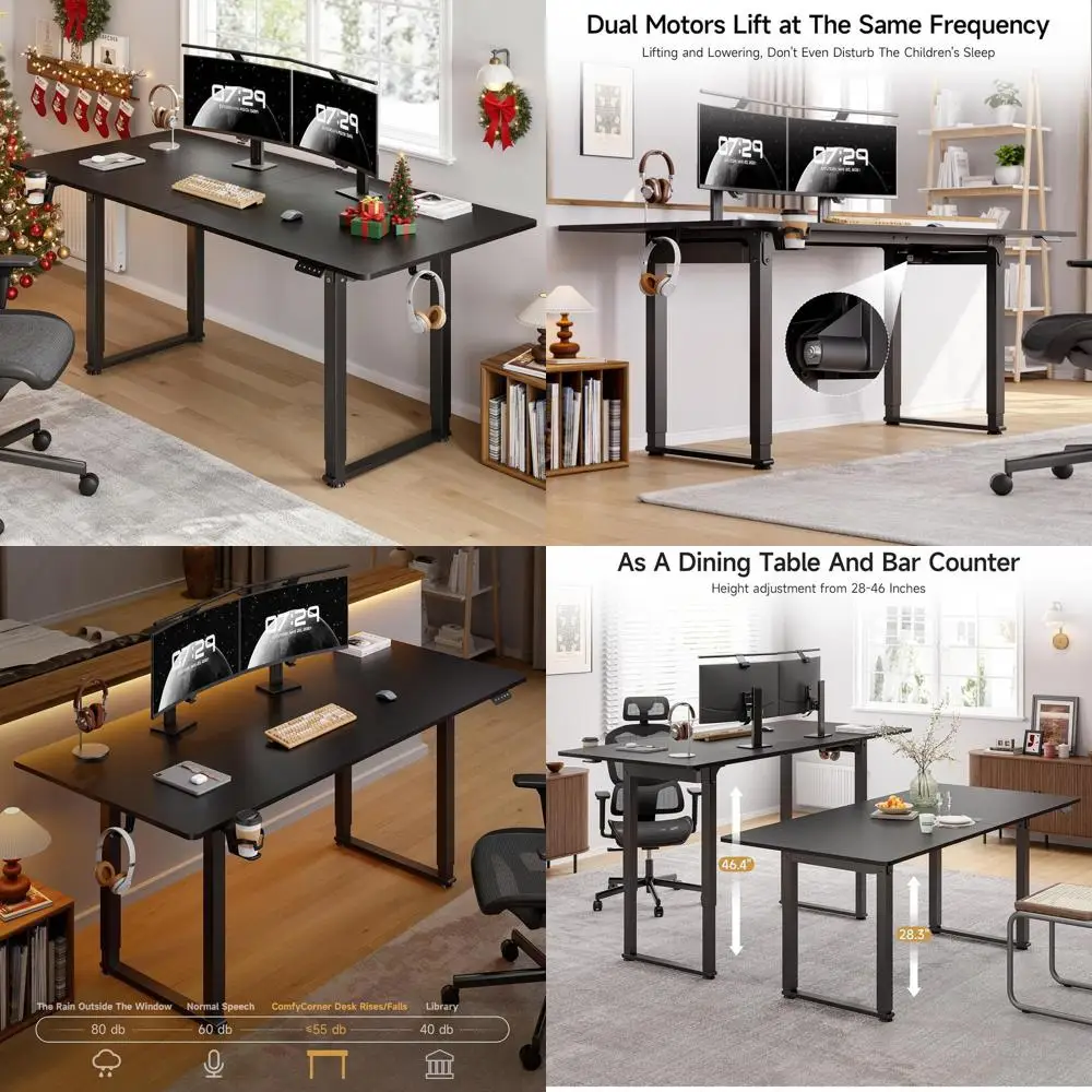 Электрический регулируемый по высоте стол для работы стоя 71x32 дюйма RecSit с двойным мотором и памятью настроек для дома и офиса
Электрический регулируемый по высоте стол для работы стоя 71x32 дюйма RecSit с двойным мотором и памятью настроек для дома и офиса