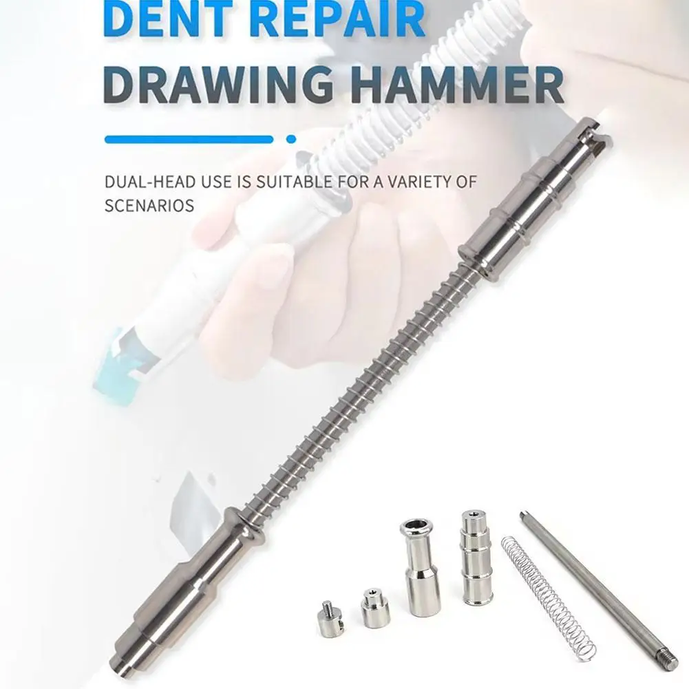 Двусторонний пружинный молоток для ремонта вмятин автомобиля. Инструмент для выдвижения вмятин с выпуклостью для инструмента для ремонта краски без повреждений
Двусторонний пружинный молоток для ремонта вмятин автомобиля. Инструмент для выдвижения вмятин с выпуклостью для инструмента для ремонта краски без повреждений