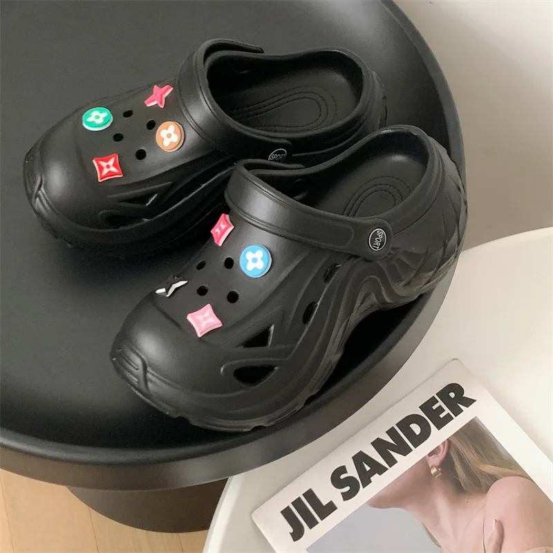 Tire pattern new hole shoes EVA material thick sole heightening, comfortable and versatile fashion women's shoes
Tire pattern new hole shoes EVA material thick sole heightening, comfortable and versatile fashion women's shoes