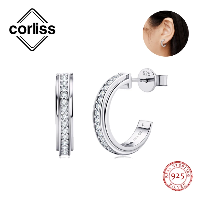 Женские полукруглые серьги-обручи Corliss, из серебра 925 пробы с муассанитом, 13 мм
Женские полукруглые серьги-обручи Corliss, из серебра 925 пробы с муассанитом, 13 мм
