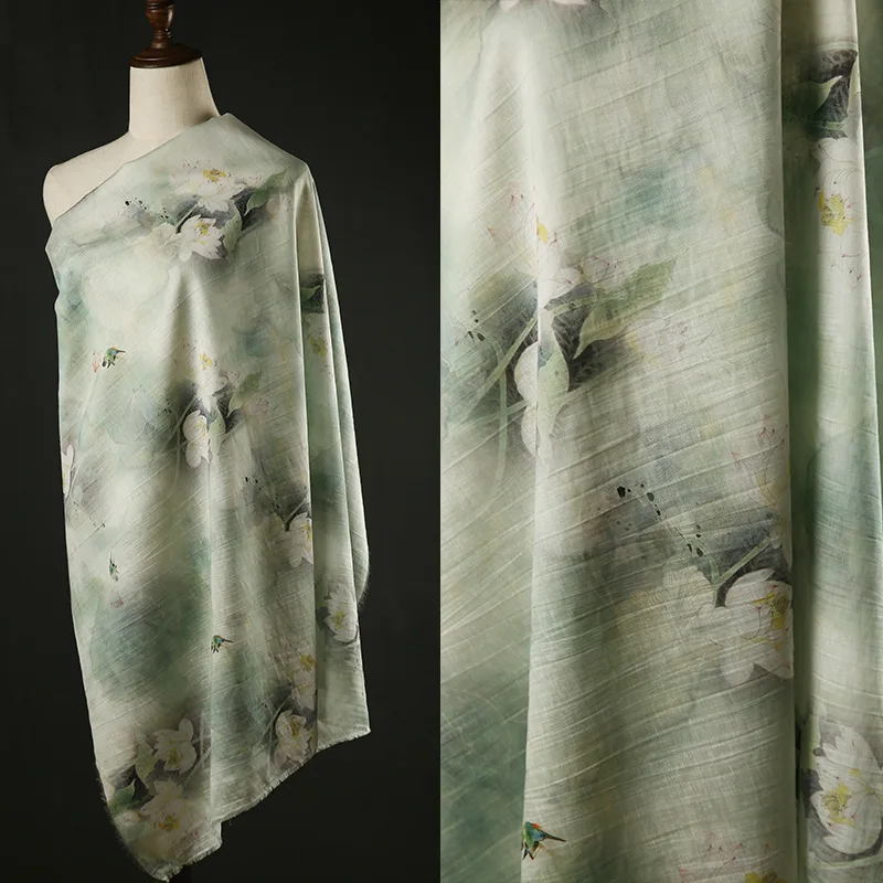 Micro-Transparent Digital Printing Linen Fabric Gauze Skirt Hanfu Shirt Cheongsam New Chinese
Micro-Transparent Digital Printing Linen Fabric Gauze Skirt Hanfu Shirt Cheongsam New Chinese